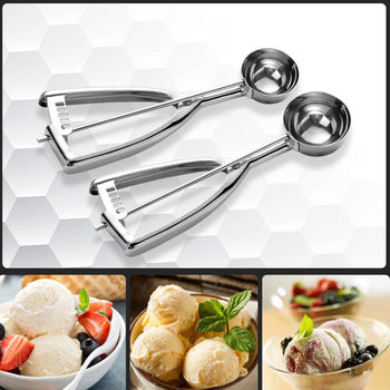 Japanese Ice Cream Spoon Ice Cream Spoon 304 Stainless Steel Fruit Ball Digging Spoon Ice Cream Spoon Ball Digger Wholesale