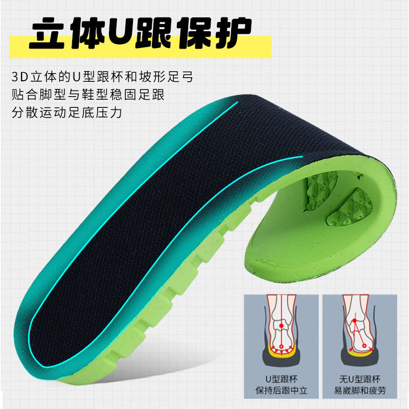 Pull-Back Latex Sports Insoles with Poop-Stomping Feel, One-Piece Distribution and Delivery, Shock-Absorbing, Sweat-Absorbent, Deodorant and Thickened Insoles for Men and Women