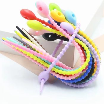 Colorful Silicone Tie, Tadpole Tie, DIY Keychain Jewelry, Bag, Blind Box Pendant, Data Bundle Lanyard