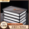 Stainless Steel Refrigerator Dumpling Storage Box for Home Use, Fresh-Keeping Quick-Freeze Wonton Box, Sealed Fresh Dumpling Container