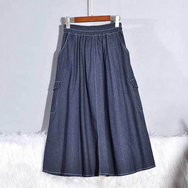 2025 skirt a denim skirt mid length skirt petite