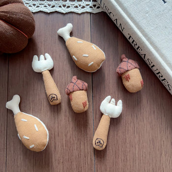 Japanese-Style Handmade Fabric Chicken Leg Fork Nut Hairpin Pendant Bag Accessory DIY Materials Wholesale