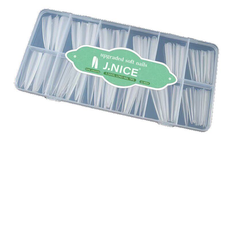 5.5 Nail Art Thin Dog T-Shaped Nail Patch Free of Engraving and Grinding Patch Light Half Patch Extra Long Seamless Trapezoid Nail Art Shop Wearable Nail