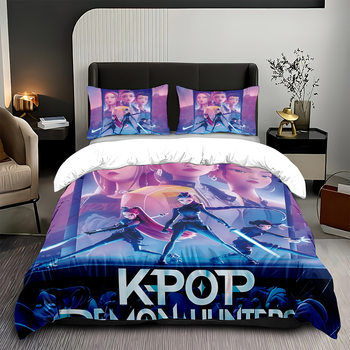 Customized Cross-Border Bedding Three-Piece Set with 3D Digital Printing of the Huntress Girl Group, Pillowcase and Duvet Cover, Home Textile Pod Manufacturer