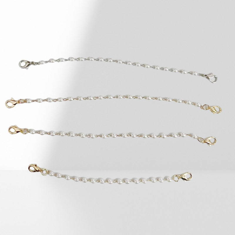 Double Lobster Clasp Diy Mini Wool Bag Chain Plush Toy Pendant Chain Handheld Crossbody Pearl Chain