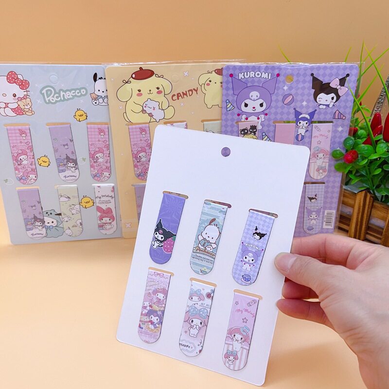 Cute shape double-sided bookmark creative cartoon 6 into the magnetic bookmark cute fun portable magnetic sign learning small gift box