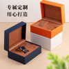 Flip Watch Box Pu Leather Pillow Watch Box High-End Watch Packaging Box Cross-Border E-Commerce Orange Gift Box Accessible Luxury