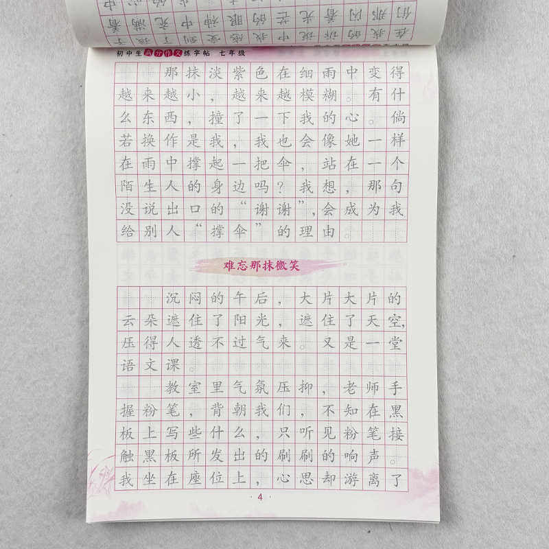 Junior High School Students' Full Score and High Score Composition Practice Copybook, Universal Junior High School Students' Special Practice Copybook for Seventh and Eighth Grade Students, Daily Practice