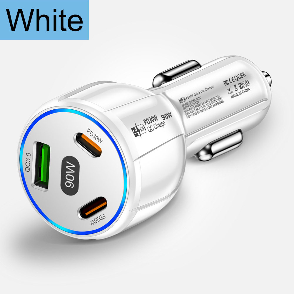 Multi-Port Pd USB Car Charging Mobile Phone Type-C Adapter Qc3.0 Fast Car Charging