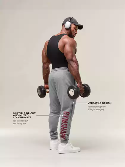 Gymshark Men's Sports Pants Jogger Gym Muscle Bodybuilding Casual Pants Cotton Printed Trousers