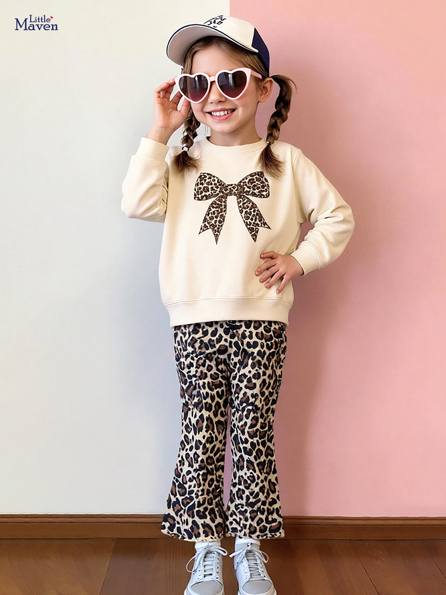 Set Anak Bergaya, Set Anak Perempuan Lengan Panjang Musim Gugur, Grosir Pakaian Anak Fashion Kekinian