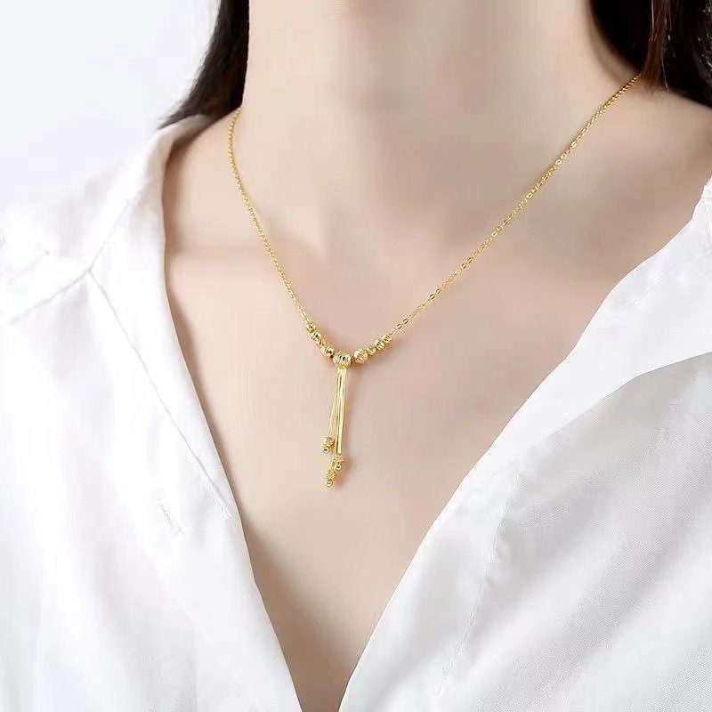 New Color Gold Tassel Necklace for Women Rose Gold Silver Necklace for Women Clavicle Chain for Girlfriend Birthday Gift