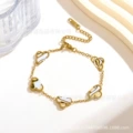 Gold Bracelet [Flower Snail White]