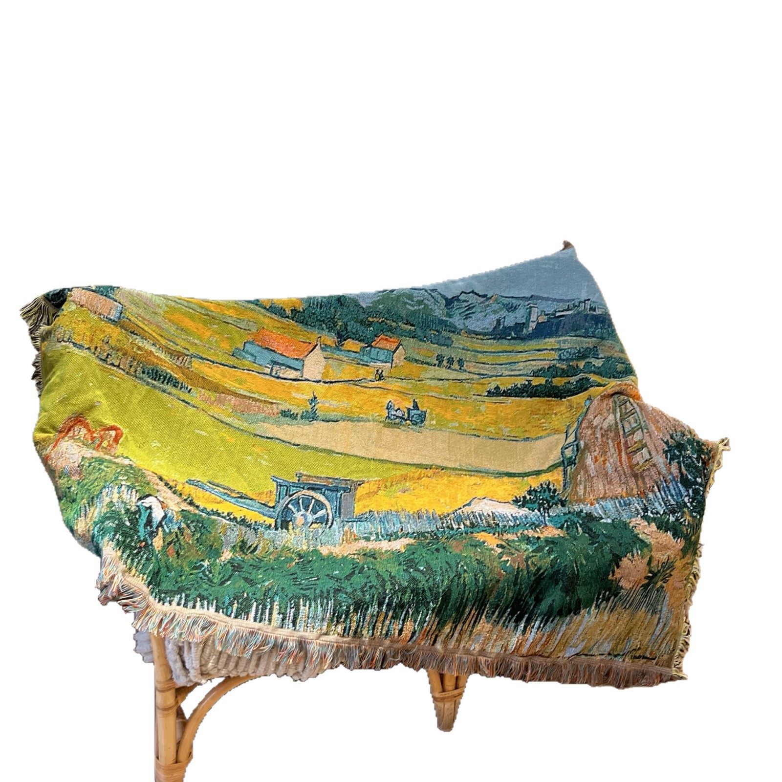 Cross-Border Van Gogh Classic Painting Line Blanket Sofa Towel Decorative Cover Cloth Art Tapestry Tapestry Throw Blanket