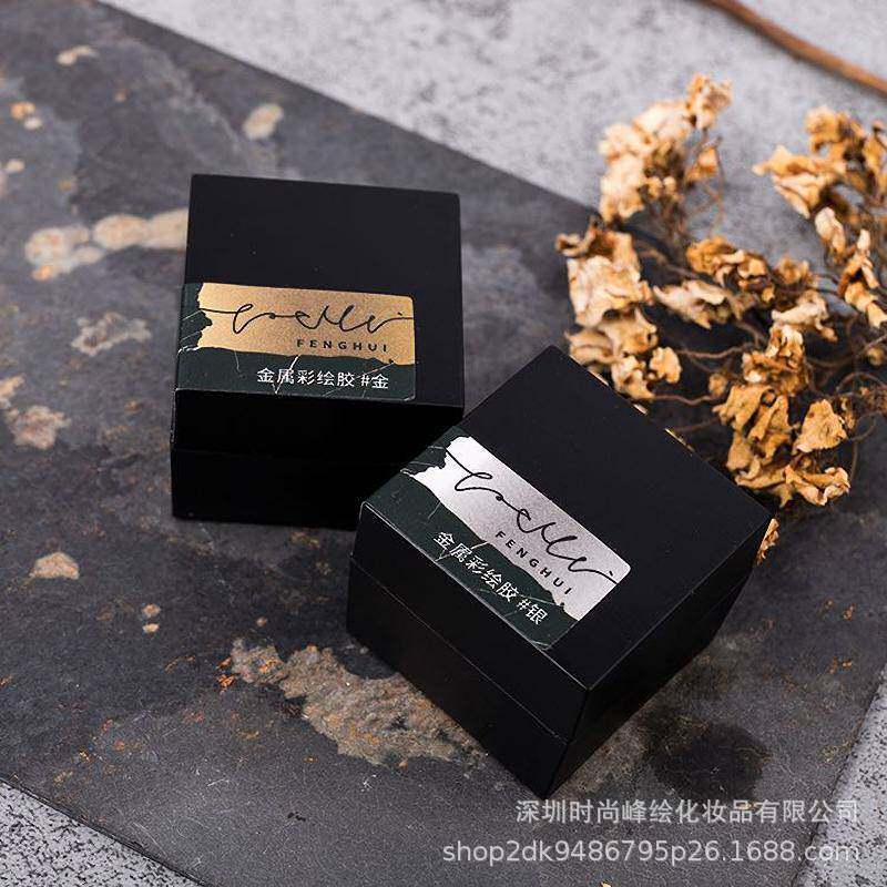 Fashionable Peak-Painted Metal Painted Glue Japanese-Style Manicure Gold Silver Hook Line Glue Mirror Nail Salon Nail Polish Glue