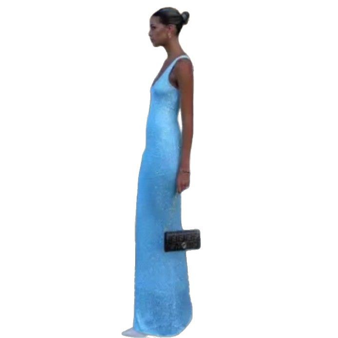 Fashionable Sleeveless Bodycon Dress U Neck Slim Fit Comfortable Fabric Perfect for Parties and Casual Outings