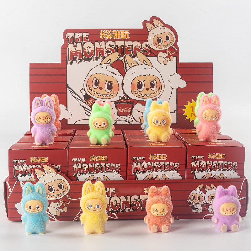 Coke Flocked Plush Small Ornaments Children's Toys Bubble Mart Stall Wholesale Trendy Toys Blind Bags Blind Boxes
