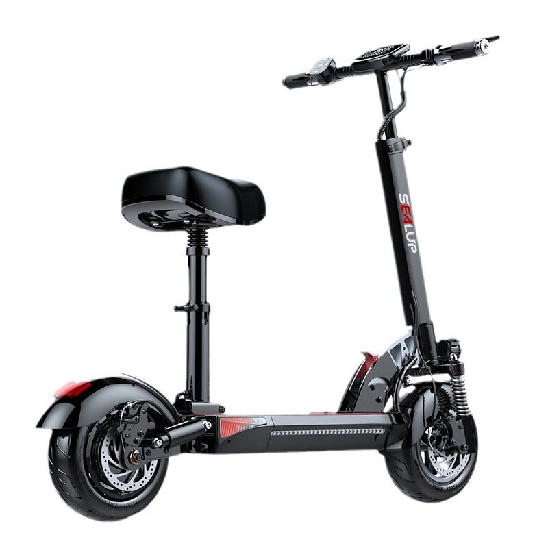 Hilop Electric Scooter Adult Mount Folding Electric Vehicle 10-inch Aluminum Alloy Two-wheeled Driving Battery Car