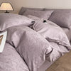 60 cotton double-layer yarn bed four-piece set 100 cotton bedding simple 2 meters quilt bed sheet three-piece set