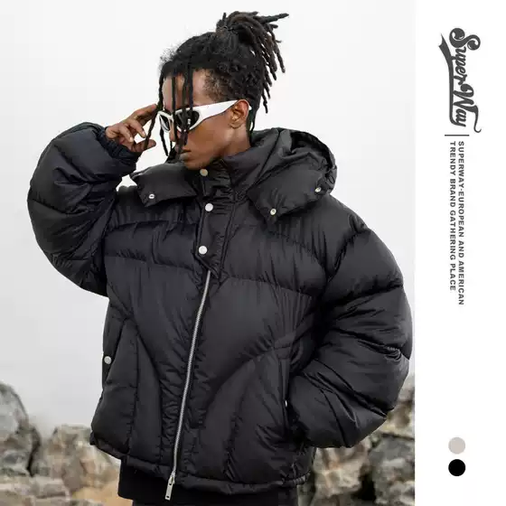 Lanhai Men's Wear | 2025 Autumn and Winter New Niche Functional Design Hooded Warm and Thickened Solid Color Casual Cotton Jacket for Men