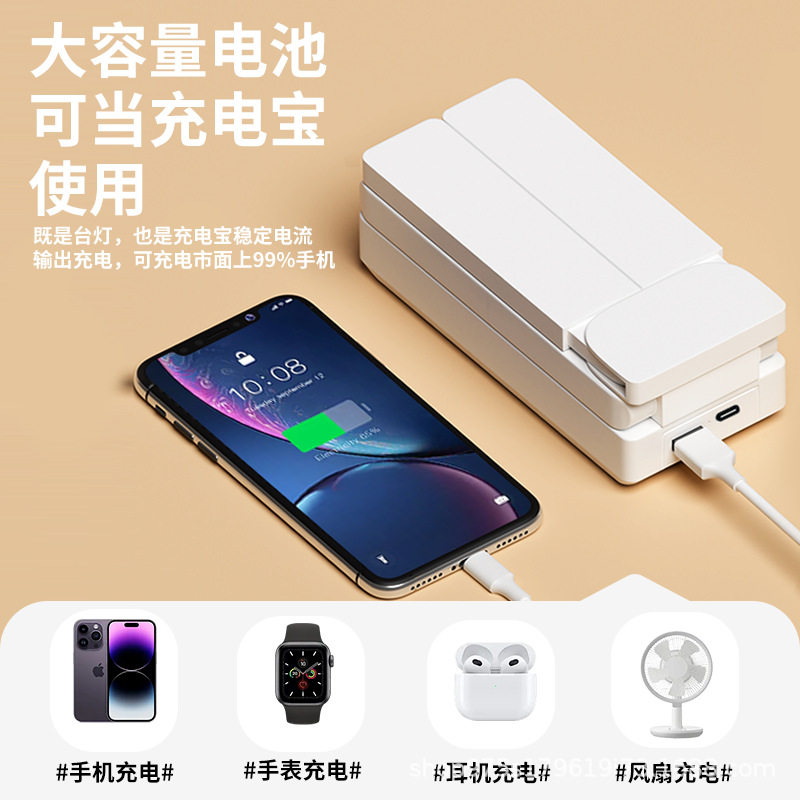 Table lamp eye protection led student dormitory children's study desk atmosphere lamp folding bedside night light wholesale