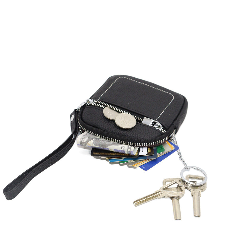 The first layer of leather 2025 cross-border new coin purse women's mini small wallet Korean key bag headset storage
