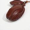 Vegetable-Tanned Leather Coffee Bean Cocoa Bean Genuine Leather Keychain Pendant First Layer Cowhide Colorful Bag Accessory Car Accessory