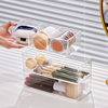Cross-border Desktop Transparent Acrylic Cosmetic Storage Box Cosmetic Cotton Storage Stackable Dust-proof Drawer Storage Box