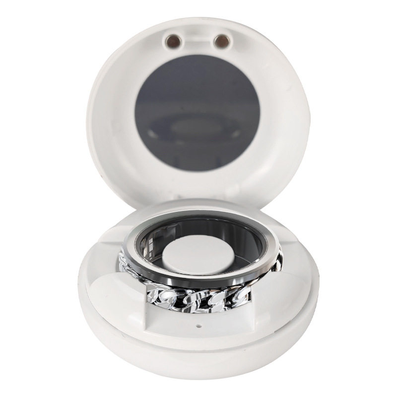 Cross-Border Smart Decompression Ring Monitors Heart Rate, Sleep Depth, Waterproof, Rotatable Chain, Multi-Functional Smart Ring