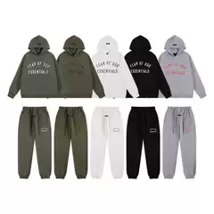 Cross-border foreign trade autumn and winter new FOG three-dimensional hot stamping letters fleece-lined hooded sweater loose casual pullover hoodie