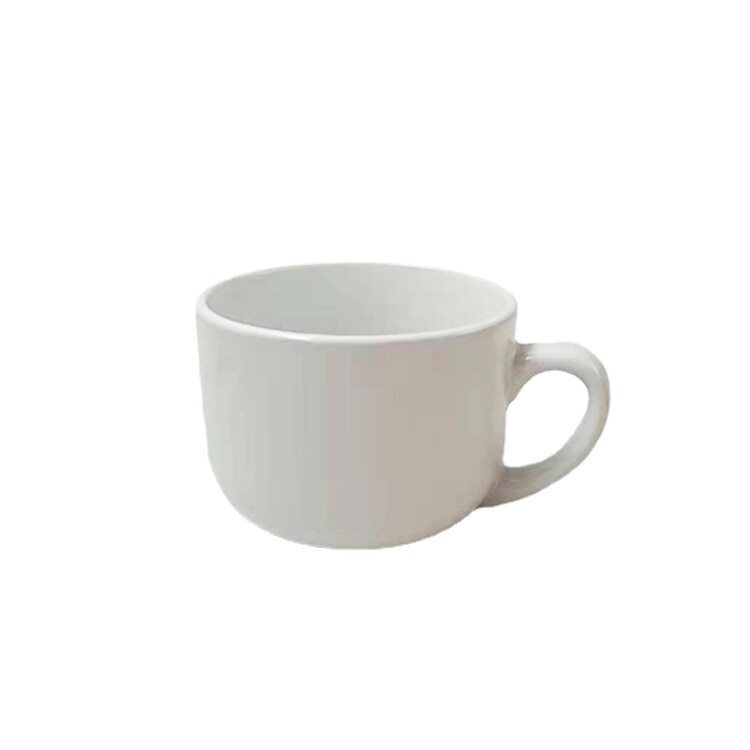 Factory Direct Supply Large-Capacity Soup Cup Ceramic Cup with Handle Instant Noodle Bowl Office Household Ceramic Bowl