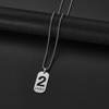 Cross-border new hollow LUCKY lucky number 0-9 pendant necklace men and women do not fade clavicle chain in stock batch