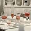 Atmospheric Wine Glass, High-End Exquisite Cup, Retro Embossed Diamond Cup, Glass Goblet, Juice Cup