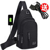 In Stock Men's Chest Bag Waist Bag Crossbody Bag Can Put Earphones Multi-functional Travel Shoulder Bag Casual Business Bag
