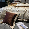Champagne Satin Jacquard Four-piece Set European-style Bedding Quilt Cover Luxury Model Room Bed Cover Multi-piece Set