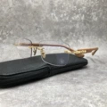 Gold Frame/wood grain leg