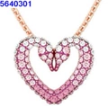 Love swan pink necklace