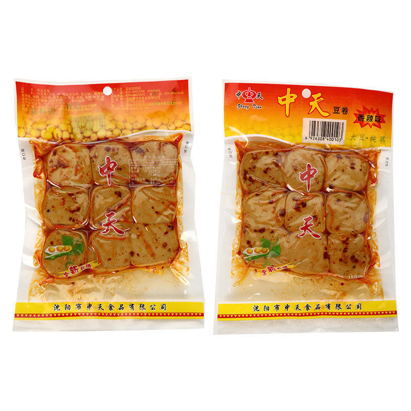 Zhongtian Dried Tofu, Bean Rolls, Spicy Snacks, Dried Tofu, Nostalgic Leisure Soy Products Snacks Wholesale