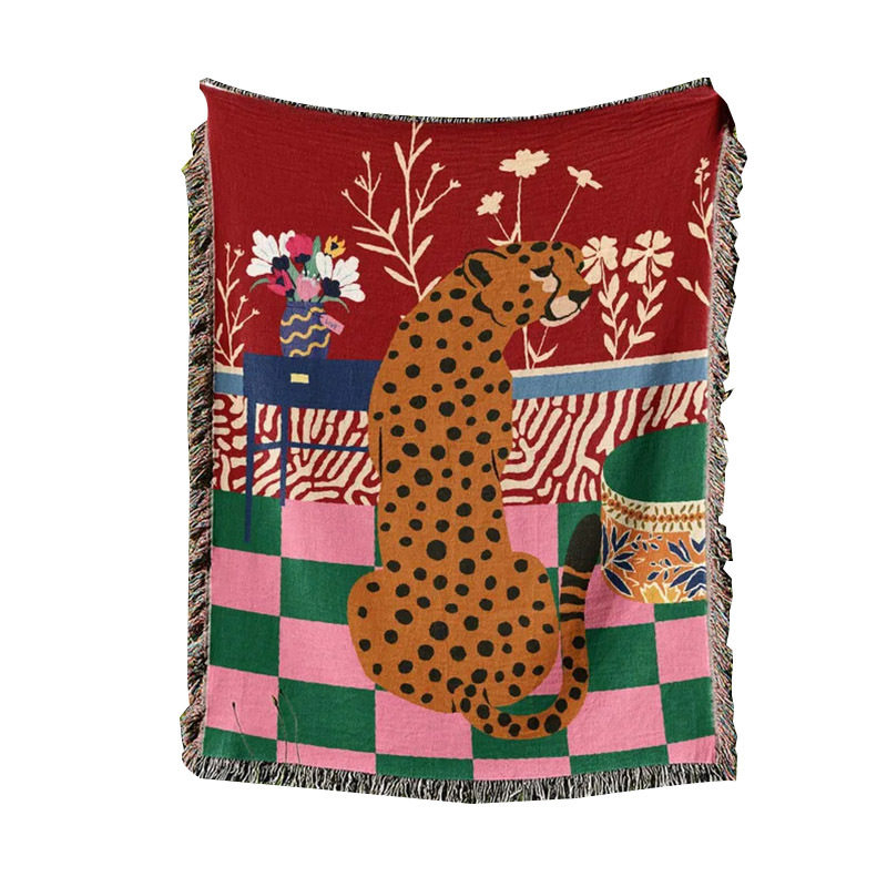 Manufacturer Tapestry Custom Camping Blanket Carpet Picnic Mat Blanket Sofa Blanket Ethnic Style Bohemian Outdoor Thread Blanket