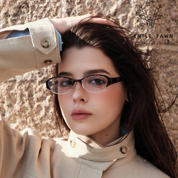 K9200 New Retro Cat Eye Women's Flat Mirror Tr90 Frame Plate Leg Anti-Blue Light Plain Eyebrow Glasses Frame for Men