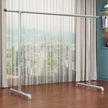 Galvanized Steel Pipe Clothes Drying Rack Floor-Standing Clothes Rack Indoor and Outdoor Balcony Single and Double Rod Clothes Drying Rack Clothes Rack