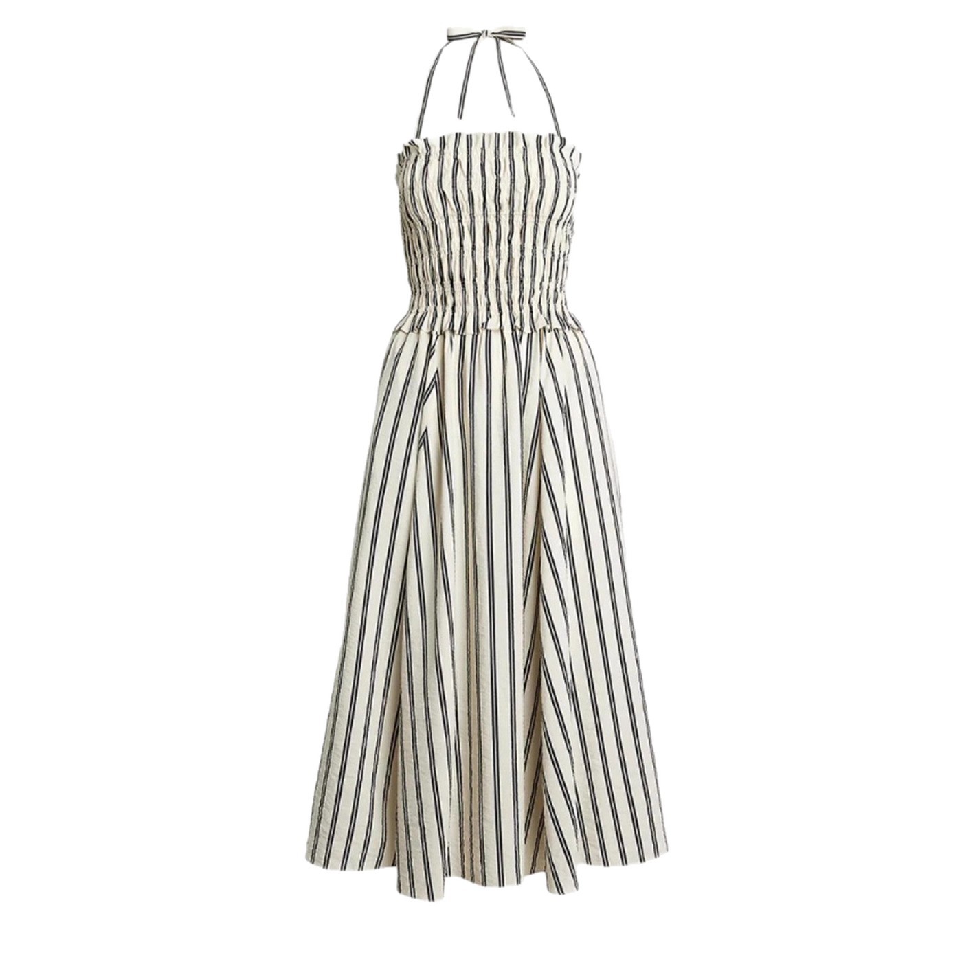 French Striped Sleeveless Dress Off Shoulder Waist Defining Slim Fit Autumn Fashion for Women Wholesale Available