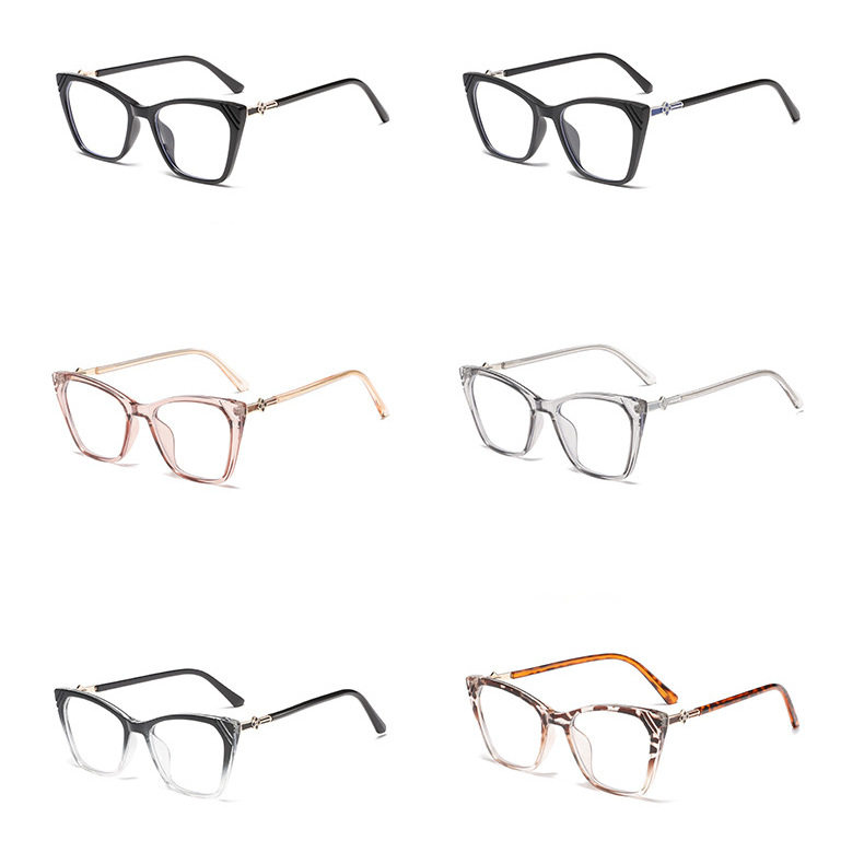 TR90 cross-border retro cat's eye frame anti-blue light flat mirror European and American fashion decorative glasses frame can be equipped with myopia