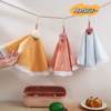 Hangable Extremed Coral Fleece Lace Hand Towel Soft Absorbent Lazy Kitchen Household Multifunctional Cover Towel Shake