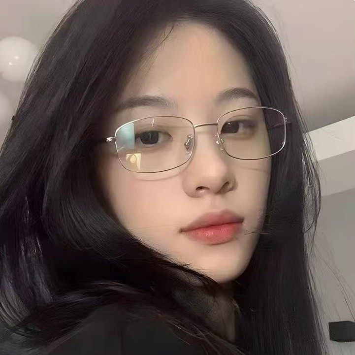 Business Gold Square Frame Glasses for Women, Retro Plain Style, Suitable for Prescription Lenses, Anti-Blue Light, Non-Prescription Trendy Eyeglass Frames