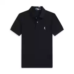 Foreign Trade Paul Logo Polo Shirt Summer Men's Lapel Large Size Loose Pure Color Polyester Embroidered Short-Sleeved T-Shirt