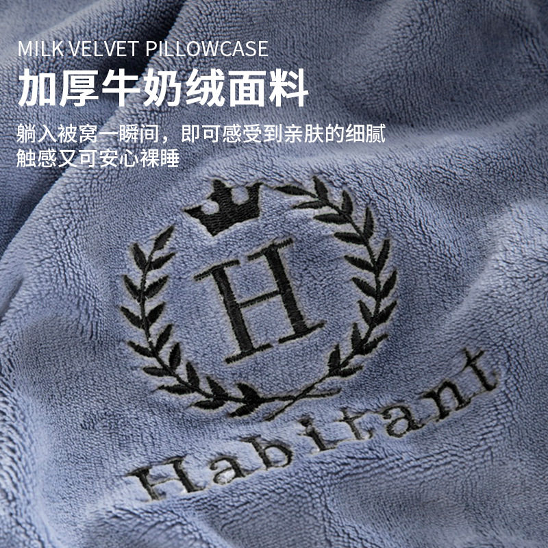 Milk Velvet Latex Pillowcase 40Cmx60Cm Pair of Coral Velvet Pillowcases Single Memory Pillow Liner Cover