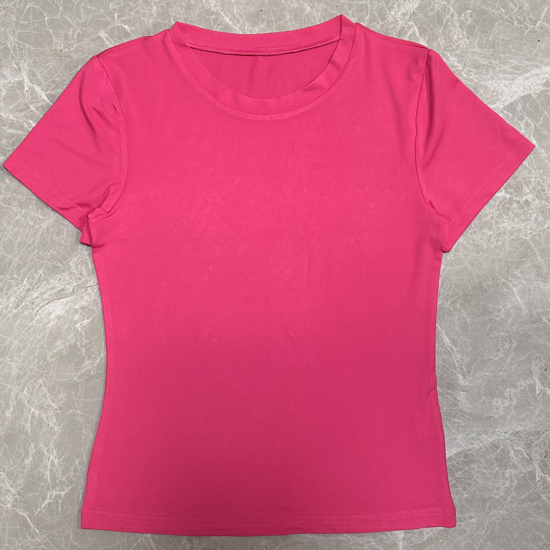 欧美女装休闲长袖t恤春秋纯色修身套头衫t恤女街装打底衫上衣