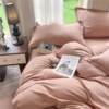 Solid Color Quilt Cover Four-Piece Set Simple Brushed Plain Student Dormitory Single Bed Sheet Quilt Cover Three-Piece Set Wholesale