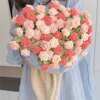 Hand-Knitted Rose Bouquet Blanket Material Package Wool Ball Crocheted Flower Wool Ball Crocheted for Friends